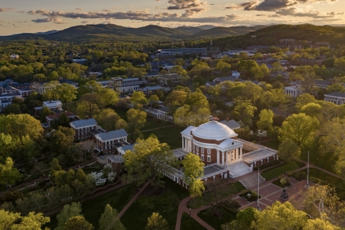 UVA Central Grounds at Dusk
